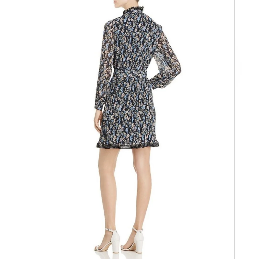 Tory Burch Deneuve floral-print plissé dress  size 2